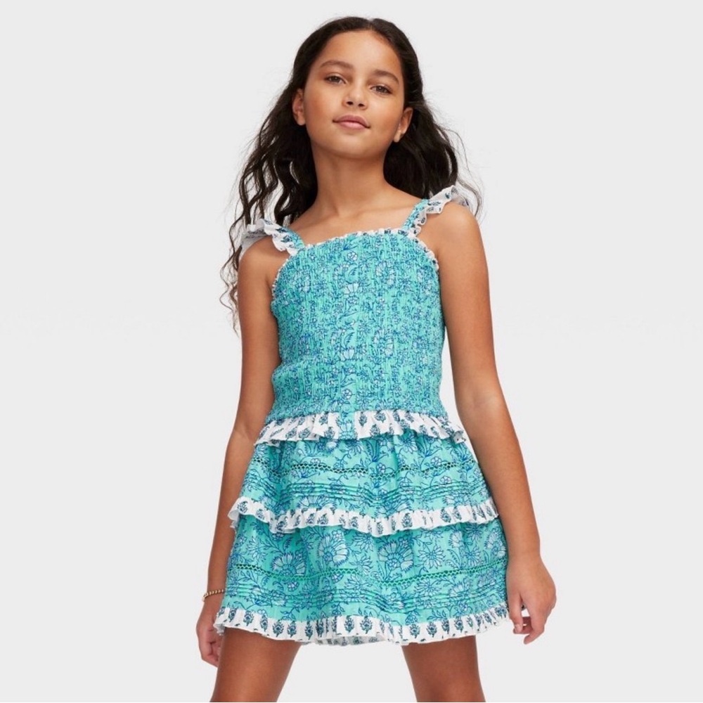 NWT Roller Rabbit x Target Floral Set Tiered Mini Skirt & Adaptive Smocked Tank